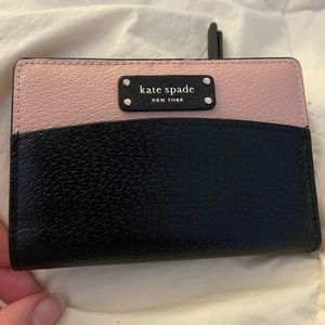Kate Spade wallet.  Black and pink